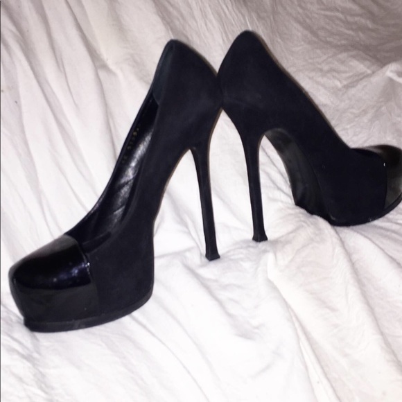 👼SOLD👼Authentic YSL Black Suede & patent leather - Picture 3 of 5
